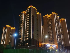 瀾悅樓體亮化工程順利完工，安州城市夜景再升級(jí)